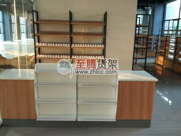 木紋展架收銀臺(tái)